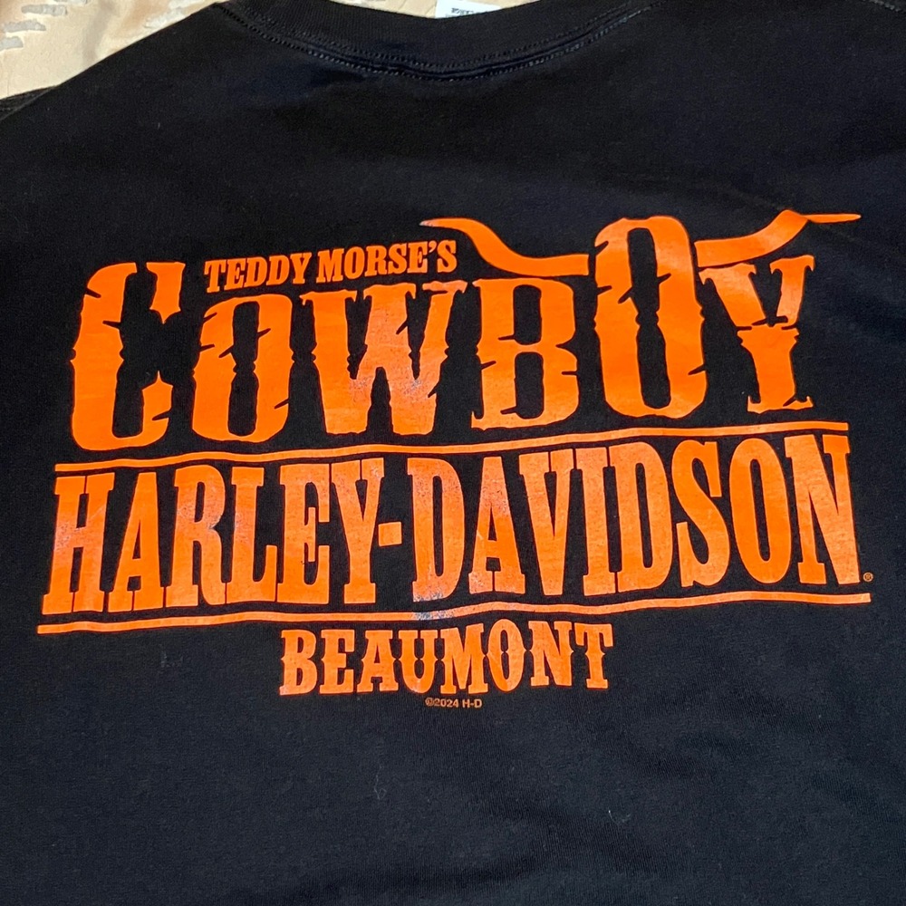 Harley-Davidson T-Shirt Mens 2XL Black Spark Plug Skull Beaumont TX - Picture 5 of 6
